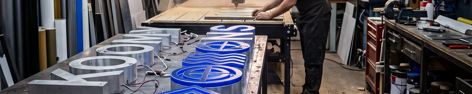 Atelier de fabrication : lettres boîtiers aluminium et fraiseuse CNC